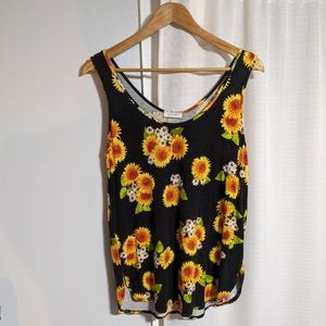 Kenar Flowy Sunflower Tank